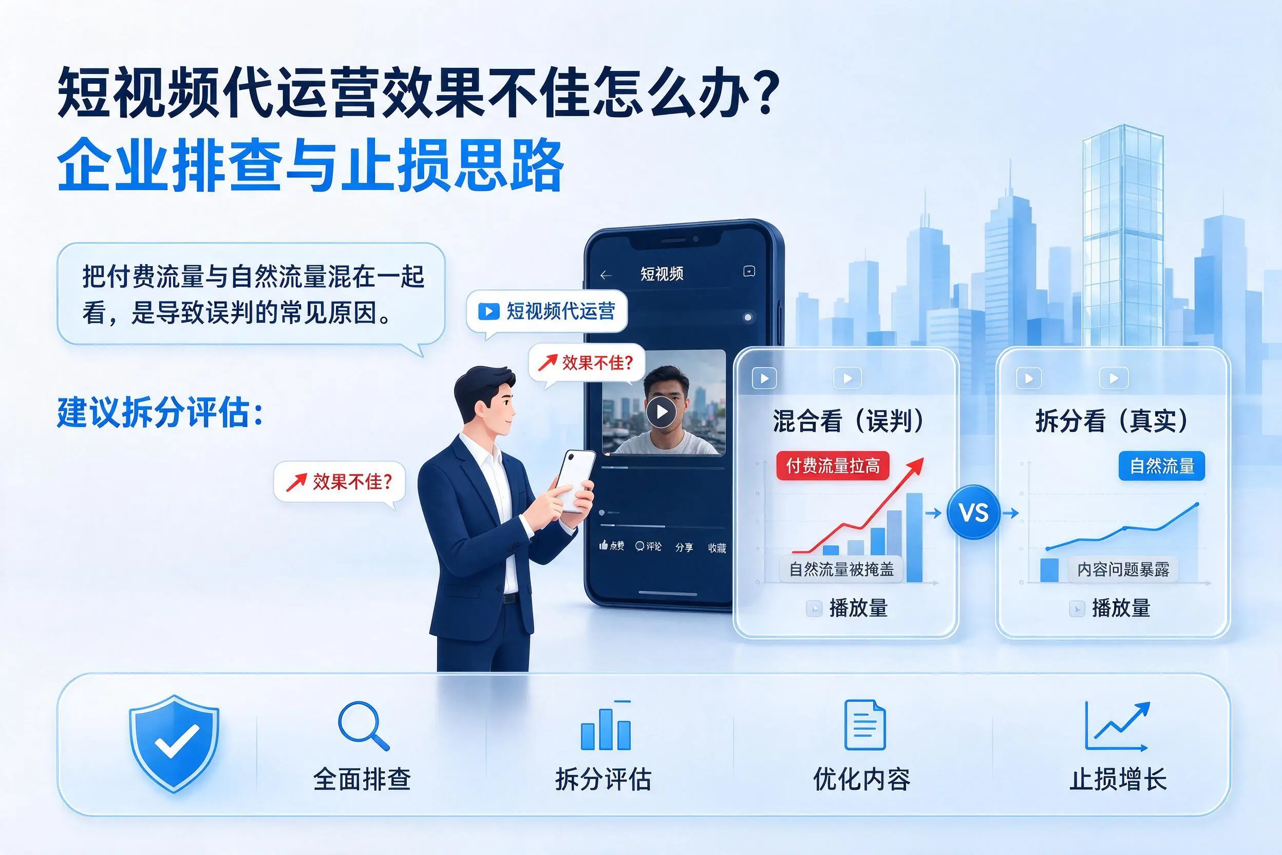 短视频代运营效果不佳怎么办？聊城企业排查与止损思路