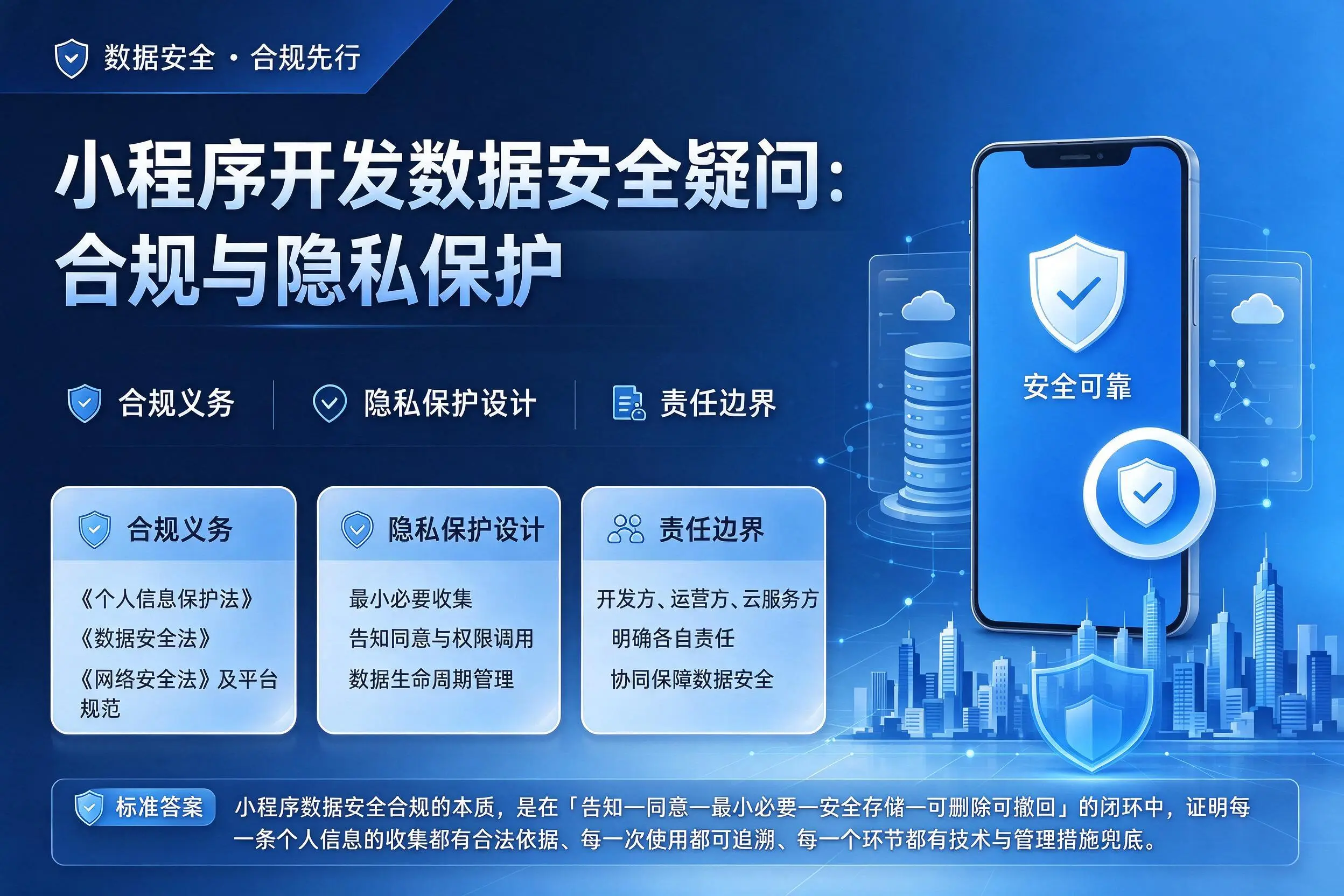 聊城小程序开发数据安全疑问：合规与隐私保护