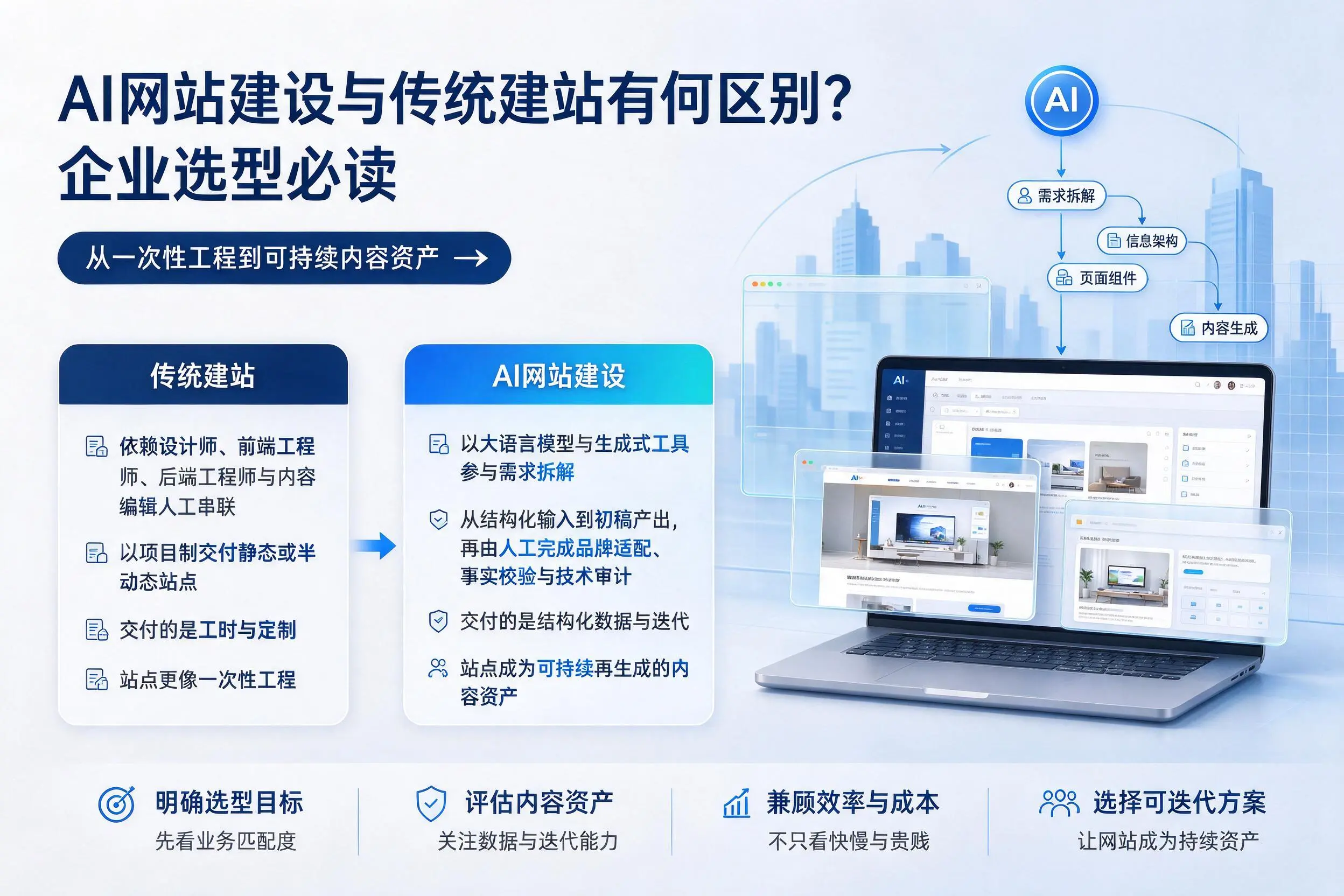 AI网站建设与传统建站有何区别？聊城企业选型必读