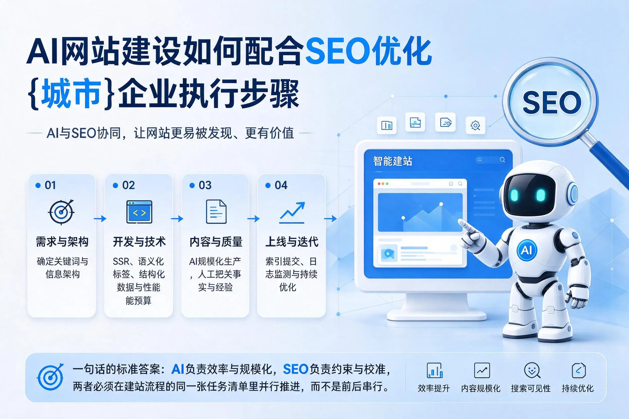AI网站建设如何配合SEO优化，聊城企业执行步骤