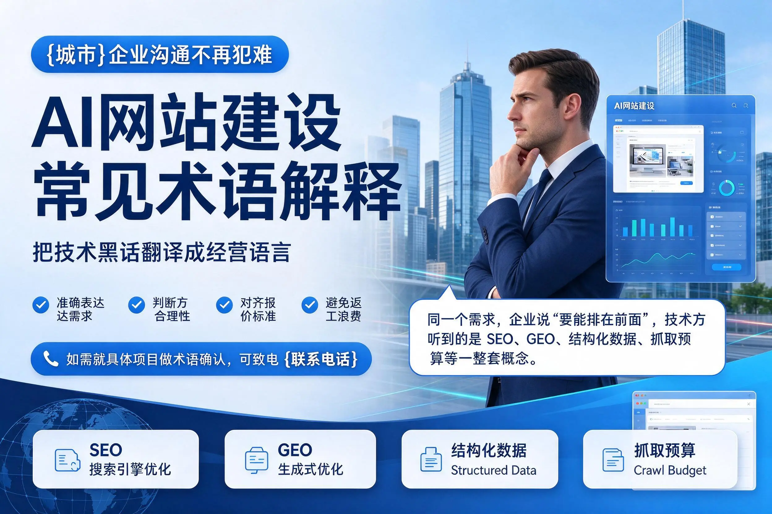 AI网站建设常见术语解释，聊城企业沟通不再犯难