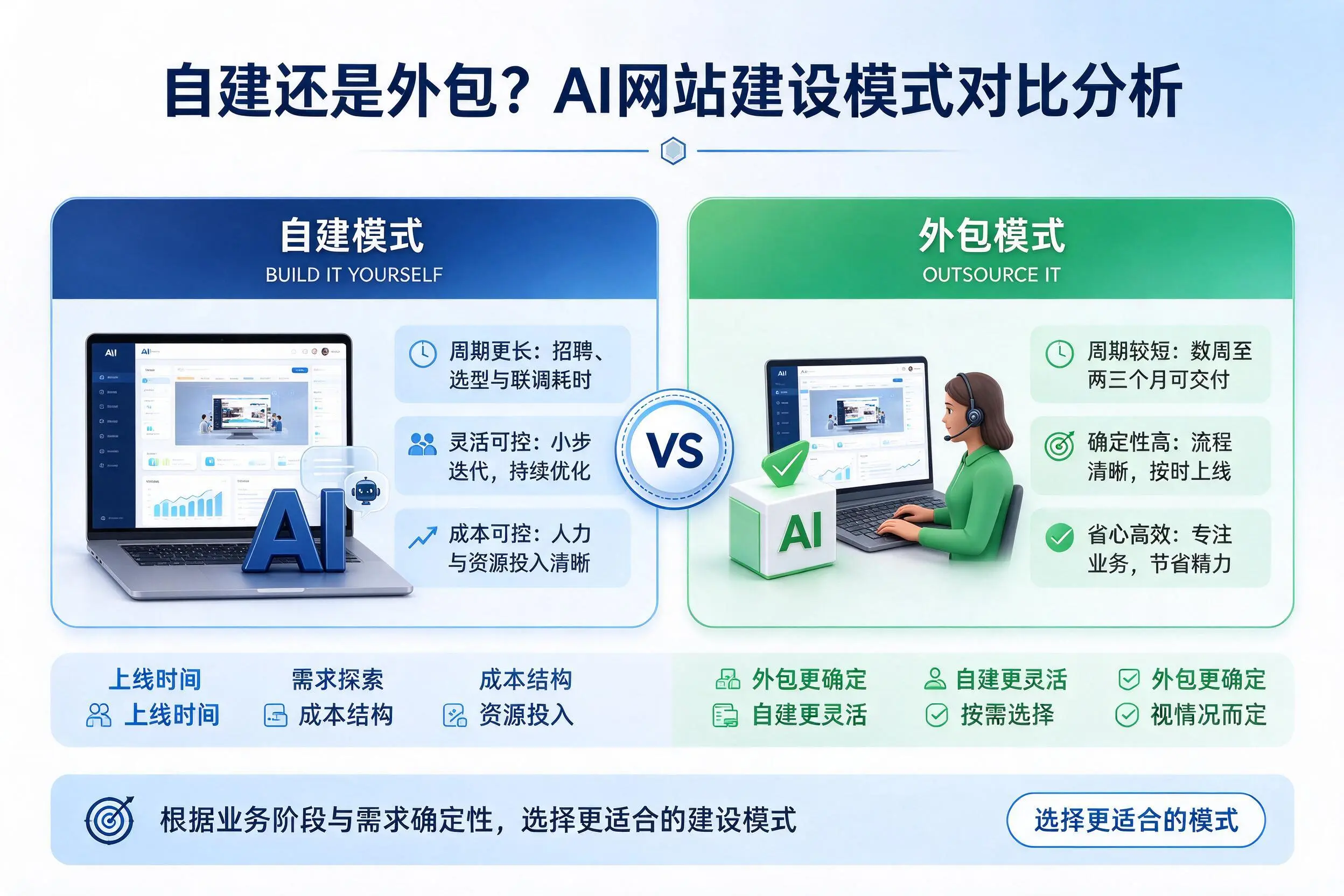 自建还是外包？聊城AI网站建设模式对比分析