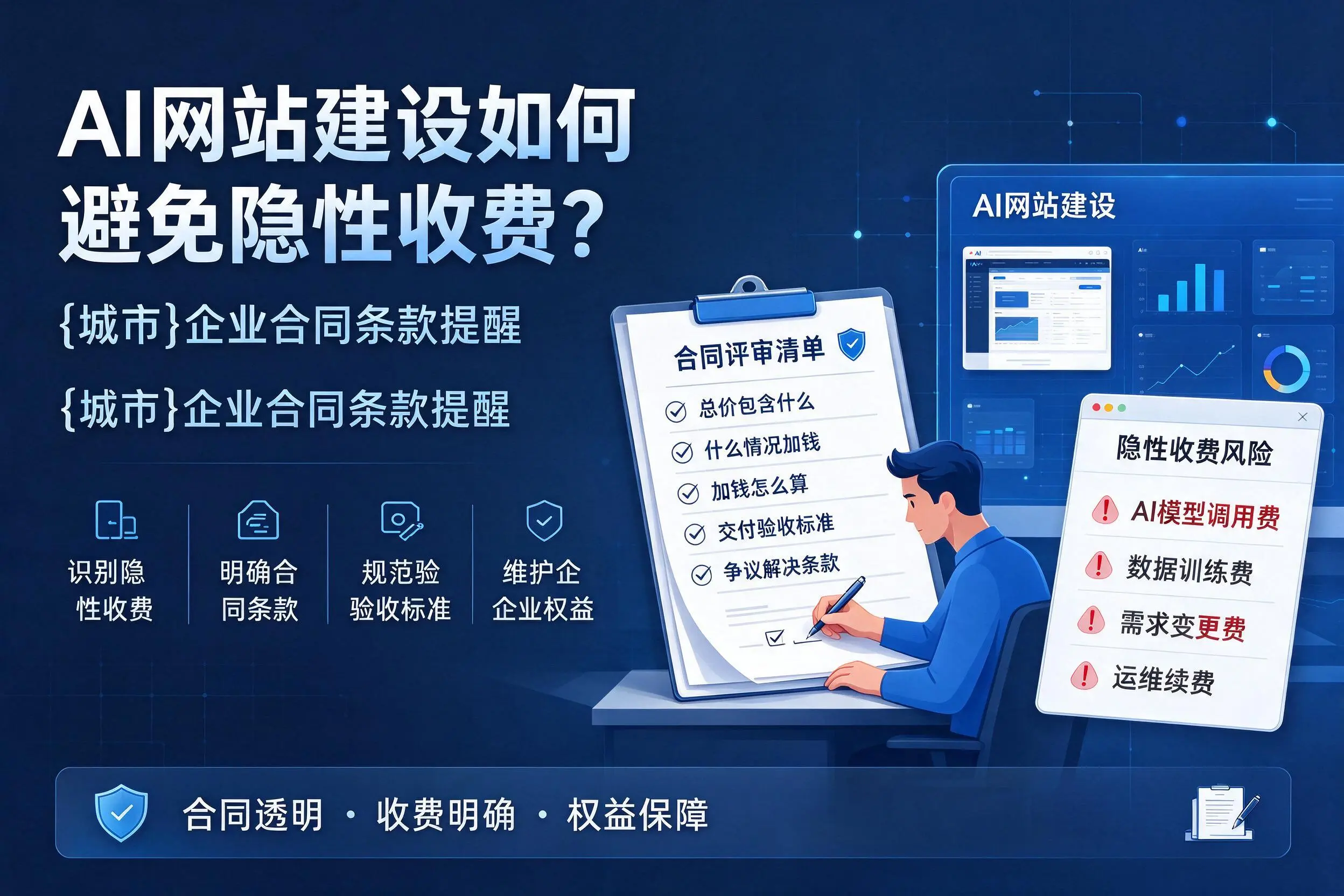 AI网站建设如何避免隐性收费?聊城企业合同条款提醒